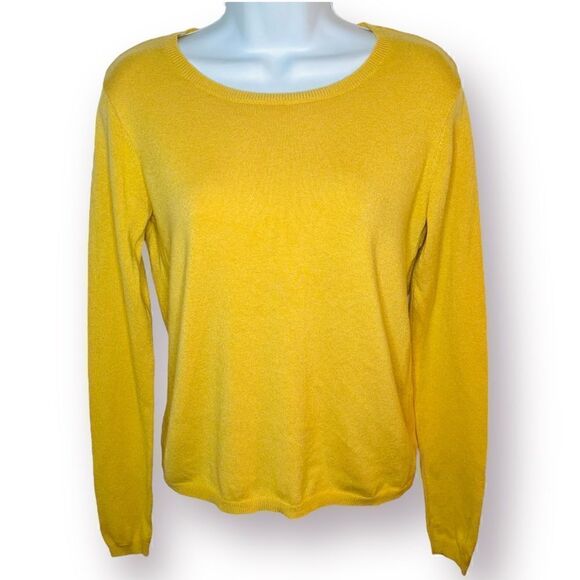 Philosophy Classic Crew Sweater Long Sleeve Mustard Yellow S - Picture 1 of 8